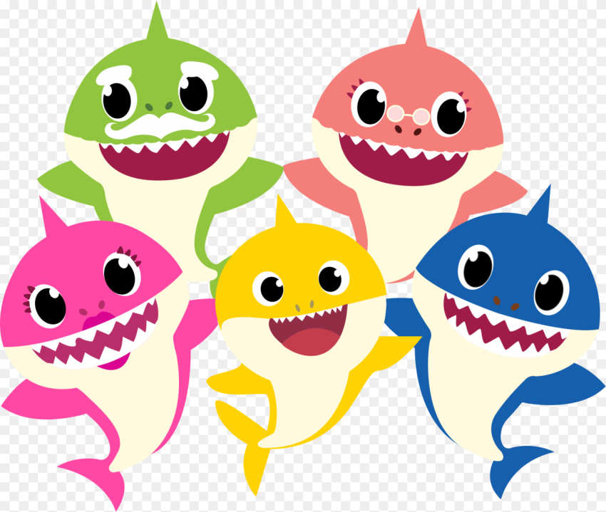 Baby Shark Family Png Transparent