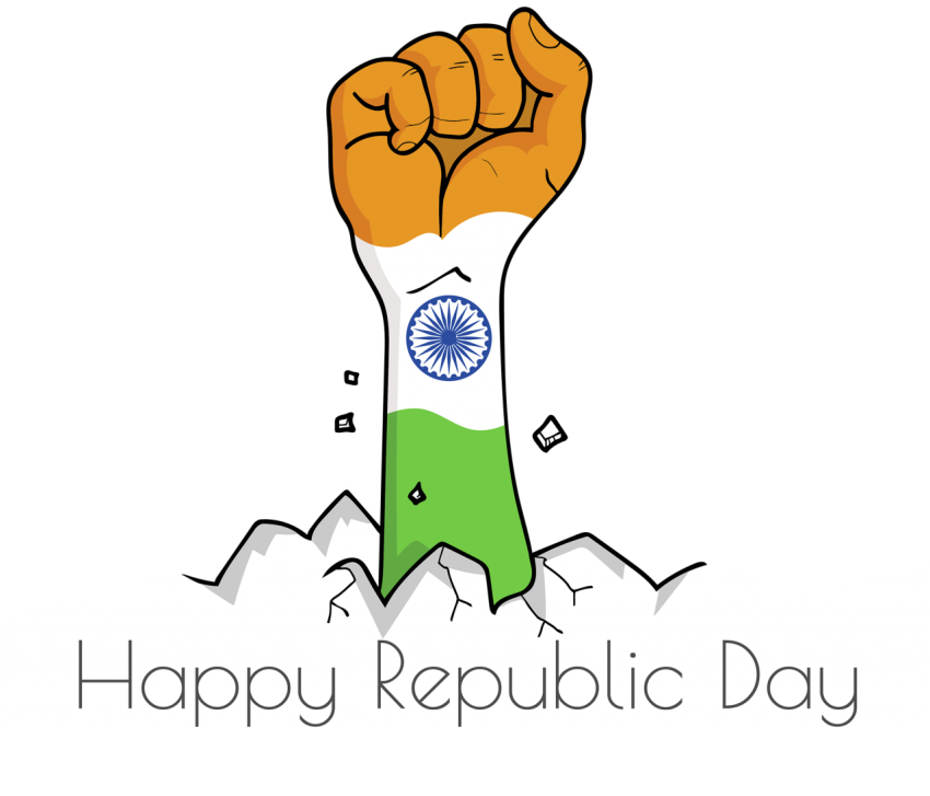hand happy republic day india png