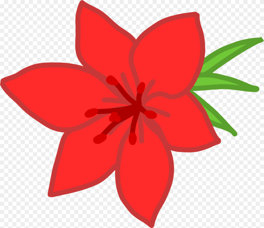 Free Vector Red Flower Red Flowers Cartoon Hd
