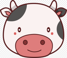 Transparent Cow Face Clipart