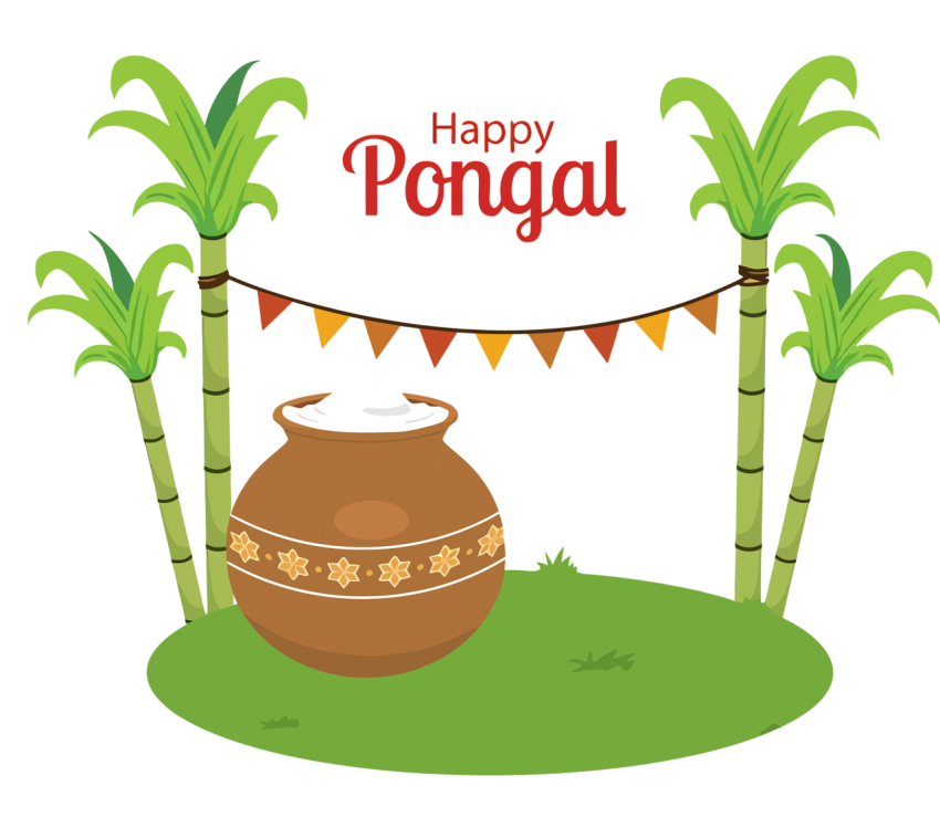 flowerpot palm happy pongal png