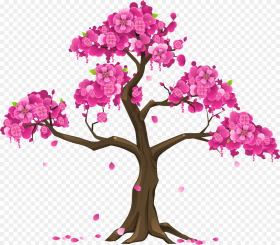 Fall Tree Clipart With Pink Clip Art Cherry