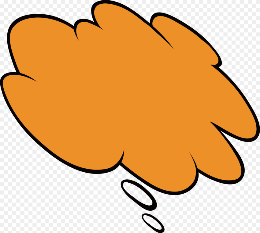 People Clipart Thought Bubble Orange Thought Bubble Png