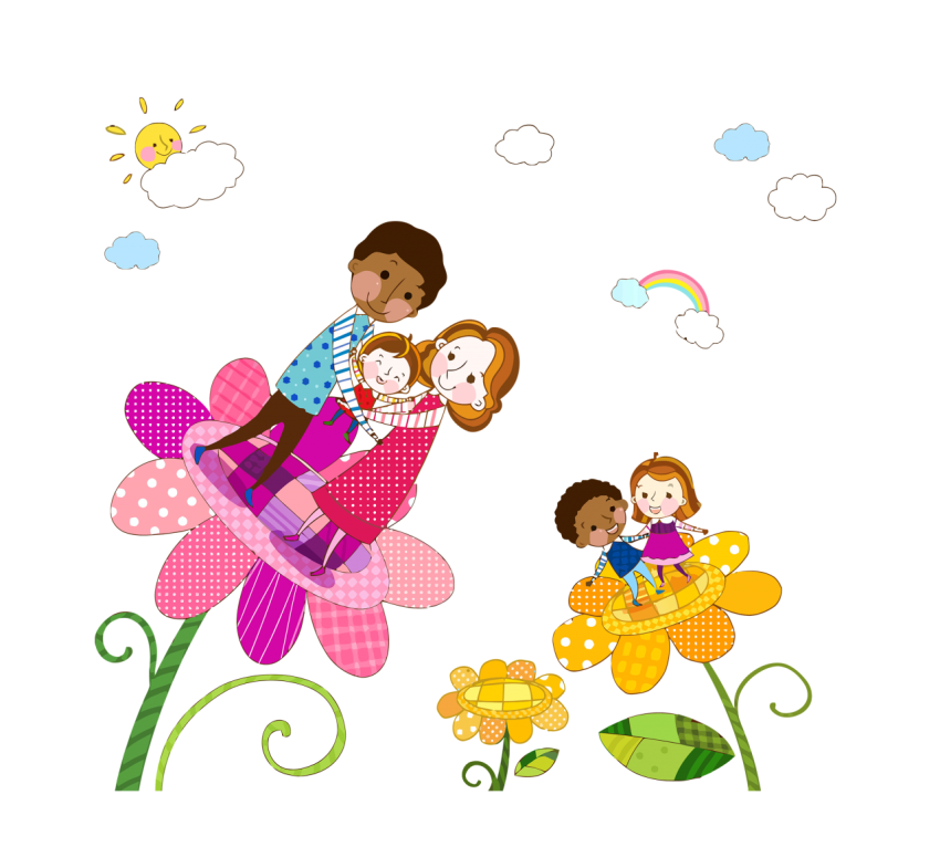 happy family day png flower vector