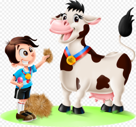 Cows Dairy Month Clipart Cartoon Hd Png Download