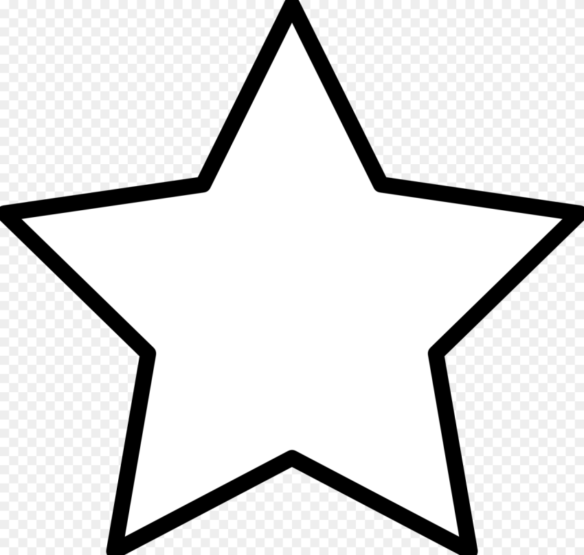 White Star Png Star Clipart Black and White