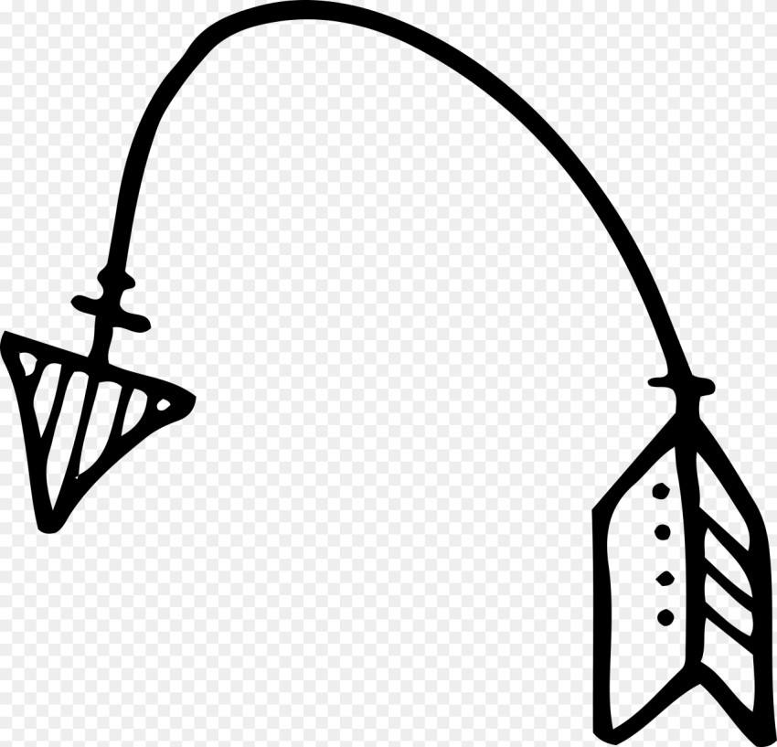 Rustic Arrow Png Background Hand Drawn