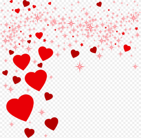 Heart Valentines Day Clip Art Floating Love Hearts