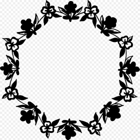 Circle of Flowers Vector Png HD