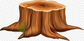 Tree Stump Cartoon Illustration Cartoon Tree Trunk Png
