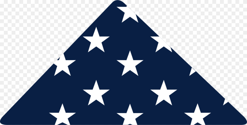Folded American Flag Clipart Png HD