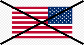 American Flag Crossed Out Png HD