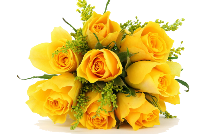 yellow Bouquet flowers PNG  transparent background