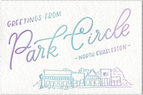 Handlettered Words Read Greetings From Park Circle Calligraphy