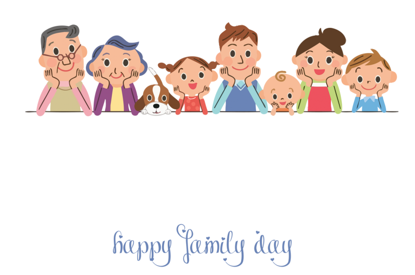 happy family day png hd
