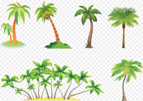 Clipart Palm Tree With Coconuts Hd Png Download