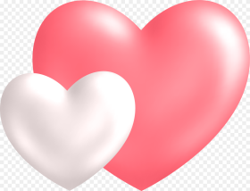 Transparent Png Heart Two Pink Hearts Png