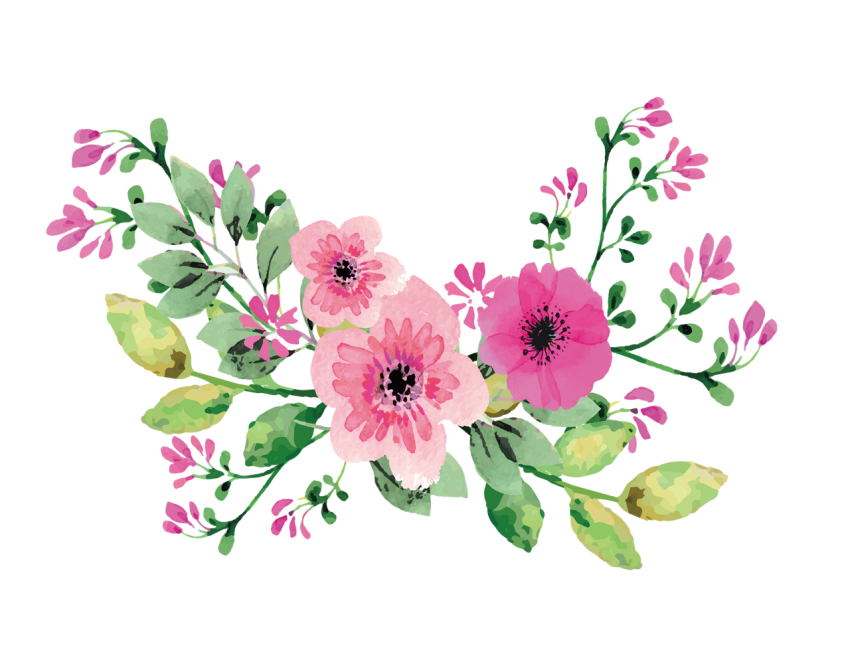 Romantic Pink paint flower, Pink Flower Watercolor Vector png