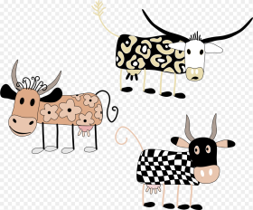 Cartoon Cows Cattle Hd Png Download
