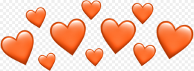 Png  Source Orange Heart Heartcrown Emoji Emojiiphone