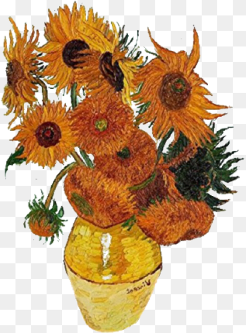 Freetoedit Van Gogh Sunflowers Hd Hd Png