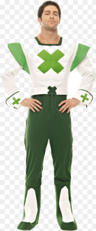 Green Cross Code Man Costume Png HD