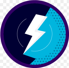Flash Sticker Halftone Lightning Icon Flash Sticker Circle