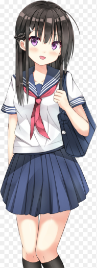 Adorable Cute Anime School Girl Png HD