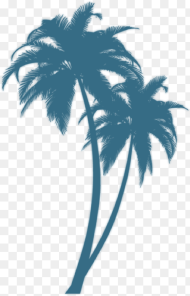 Black Palm Tree Design Hd Png Download