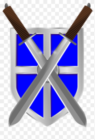 Swords Shield Crossed Blue Weapons Medieval Armor Ancient
