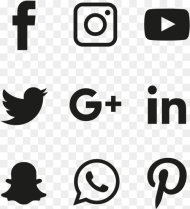 Black Social Media Logo png  png