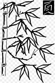 Bamboo Tree Clipart Black and White Bamboo Clipart