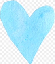 Watercolor Blue Heart Png Download Heart Transparent