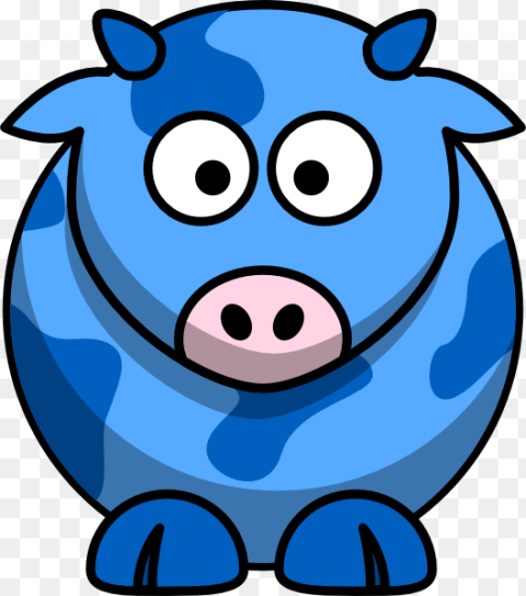 Blue Cow  Svg Clip Arts Blue Cow