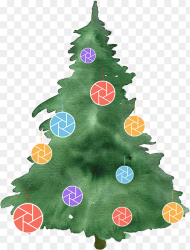 Christmas Tree Transparent Watercolor Hd Png Download