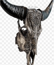 Skull Variant Skull Only Carved Longhorn Skull Hd