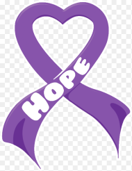 Hope to End Purple Heart Cancer Ribbon Hd