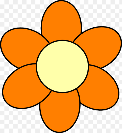 Orange Flower Clip Art Clip Art Flowers Orange