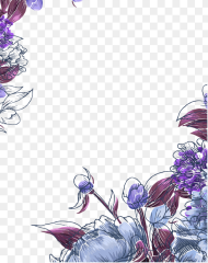 Violet Floral Border Png Background Image Violet Flower