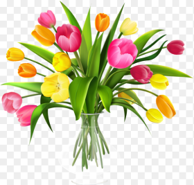 Vase of Flowers Clipart Hd Png