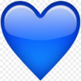 Emoji Heart Sticker Love Emoticon Transparent Blue Heart