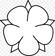 White Flower Outline Png Flower Clipart Black And