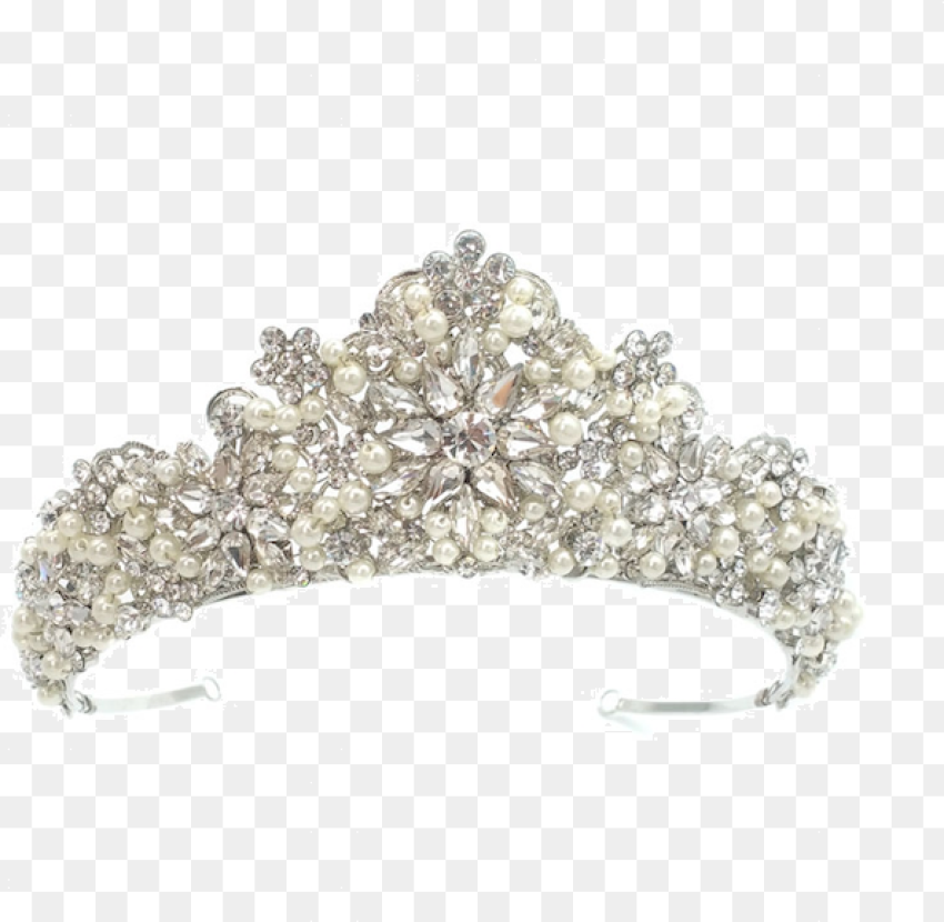 Transparent Pearl Crown  png