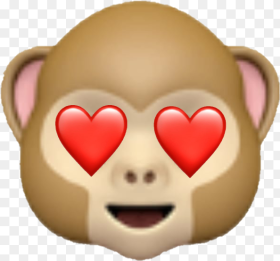 Transparent Eye Emoji Png Monkey With Heart Eyes