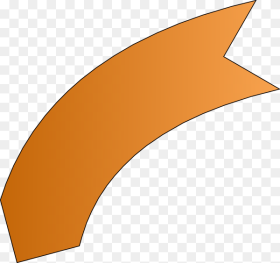 Png Curve Orange Arrow Transparent Png