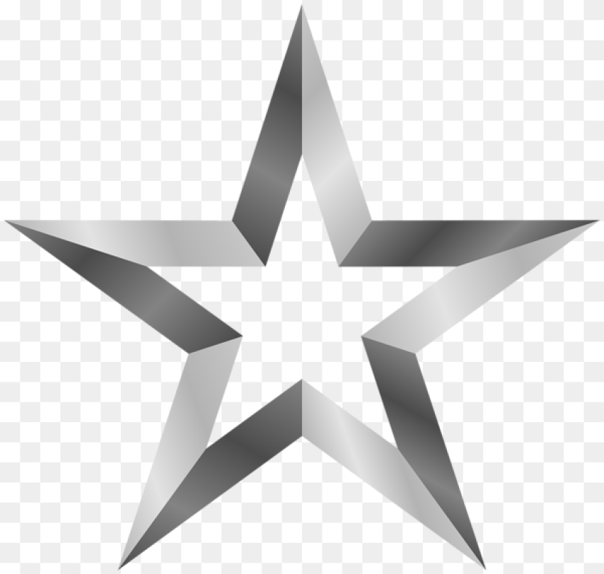 Silver Star Png Image Concave Silver Stars Stars
