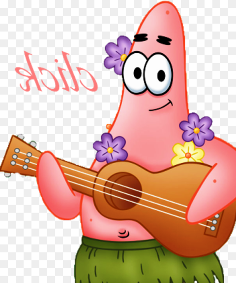Patrick Holding Guitar Patrick Star With a Guitar