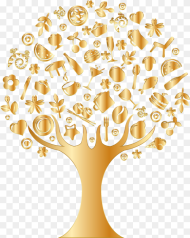 Tree Yellow Gold Tree of Life Gold Art