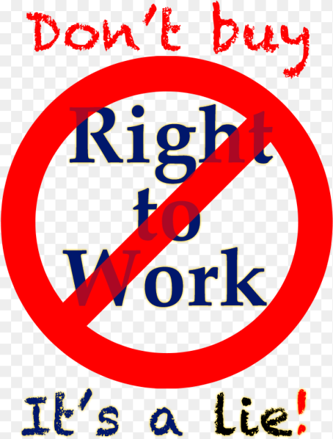 Slash Dont Buy Right to Work  Circle