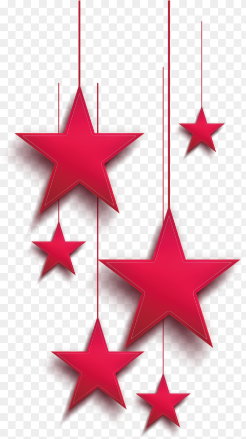 Transparent Clipart of Stars Christmas Red Star Png